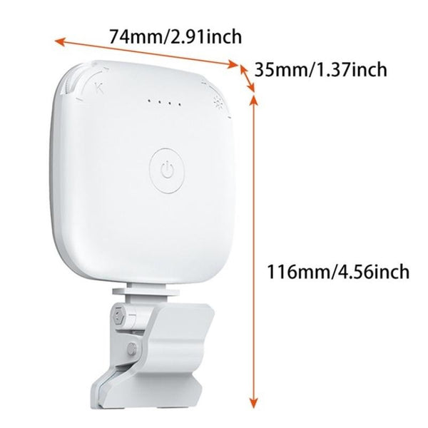 White Mini Clip On Led Fill Light For Video Conferencing And Live Streaming Selfie Lights