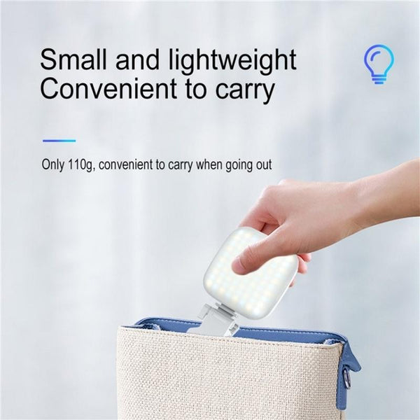 White Mini Clip On Led Fill Light For Video Conferencing And Live Streaming Selfie Lights