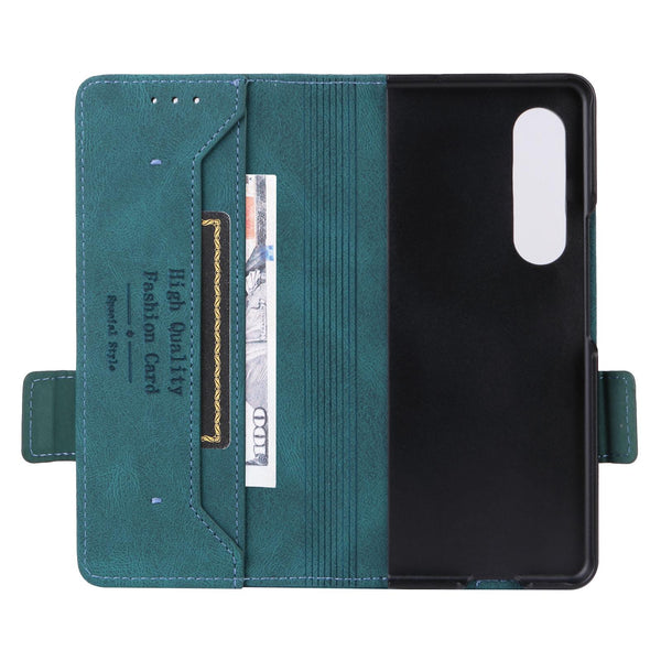 For Samsung Galaxy Z Fold4 5G Leather Flip Case With Magnetic Clasp Green Cases Covers & Skins