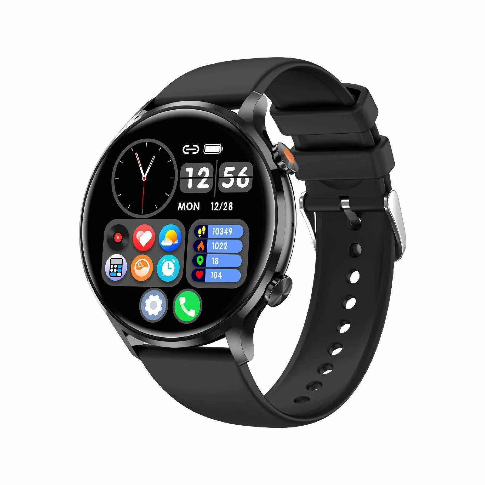 1.39" Bt5.2 Smart Sport Watch With Call Sleep Temp Heart & Health Monitor_Black Smart Watches