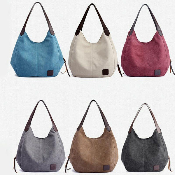 Retro Art Lady Shoulder Bag Simple & Chic Beige Gray Women's Bags & Handbags