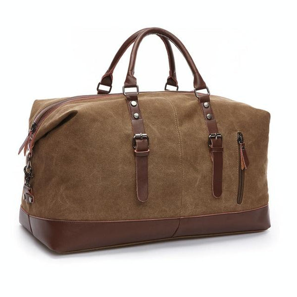 Men Leather Duffel Bag For Carry On Travel Coffee Duffle Bags
