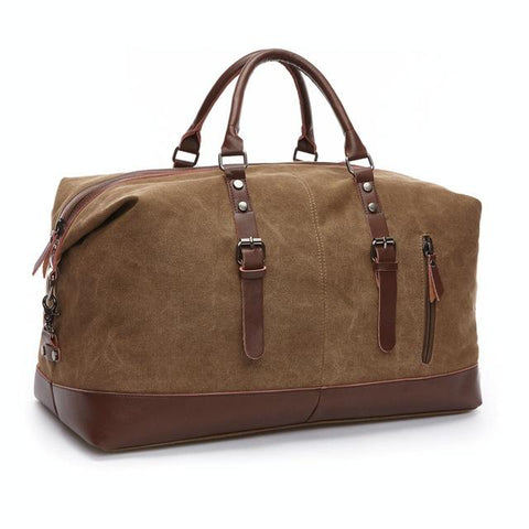 Men Leather Duffel Bag For Carry On Travel Coffee Duffle Bags