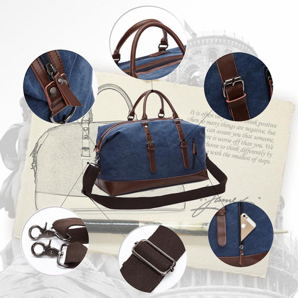 Men Leather Duffel Bag For Carry On Travel Coffee Duffle Bags