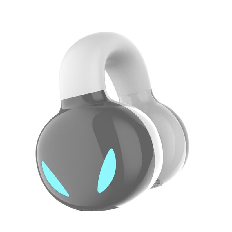 Wireless Sport With Comfort Fit No Pain_White Gray Earbuds