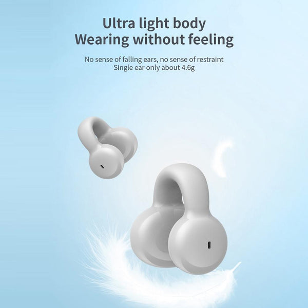 Wireless Sport With Comfort Fit No Pain_White Gray Earbuds