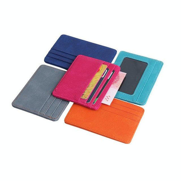 Lizard Pattern Pu Leather Card Holder Compact Bank Set Gray Wallets