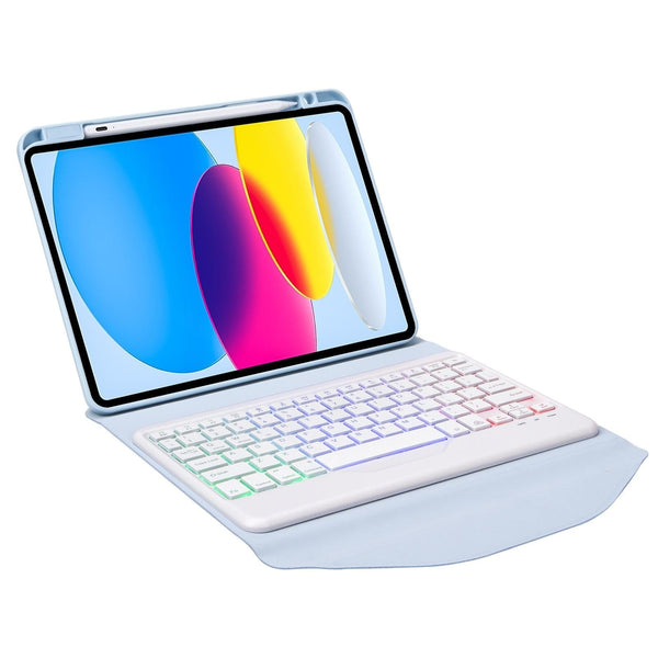 Bluetooth Keyboard Leather Tablet Case With Pen Slot And Backlight Sky Keyboards