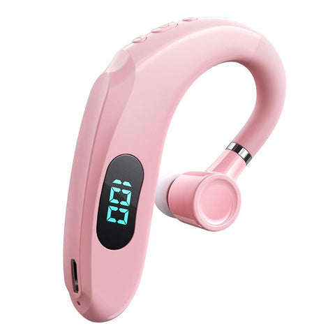 Q20 Bluetooth 5.2 Business Digital Display Sports Earhook Stereo Earphone Pink Earbuds