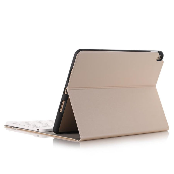 Bluetooth Keyboard Leather Tablet Case For Ipad Air 3 / Pro 10.5 10.2 Detachable Gold Keyboards