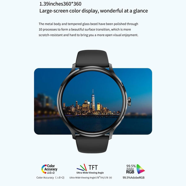 1.39" Bt5.2 Smart Sport Watch With Call Sleep Temp Heart & Health Monitor_Black Smart Watches