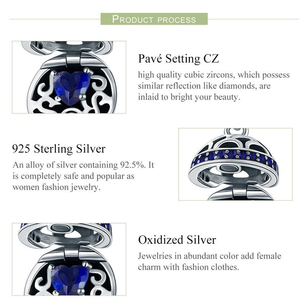 925 Sterling Silver Surprise Love Pendant For Diy Bracelets & Necklaces Dark Green Charms & Pendants