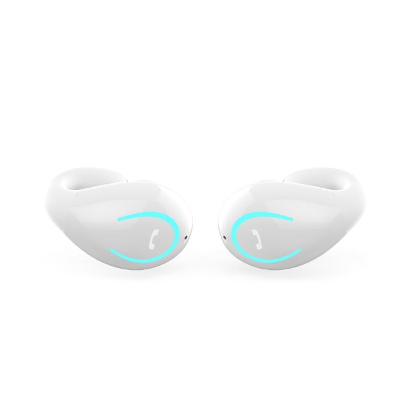 Yx08 Ultra Light Ear Hook Stereo Wireless V5.0 Bluetooth Earphones White Earbuds