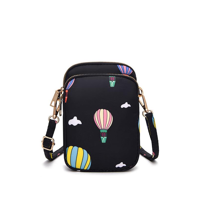 Women Mini Crossbody Phone Bag With Headphone Hole Black Balloon Women's Bags & Handbags