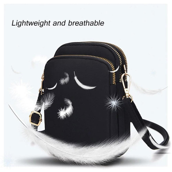 Women Mini Crossbody Phone Bag With Headphone Hole Black Balloon Women's Bags & Handbags
