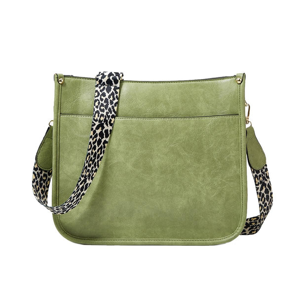 Leopard Print Waterproof Crossbody Tote Bag Green Women's Bags & Handbags