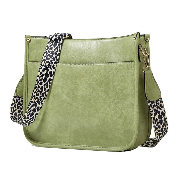 Leopard Print Waterproof Crossbody Tote Bag Green Women's Bags & Handbags