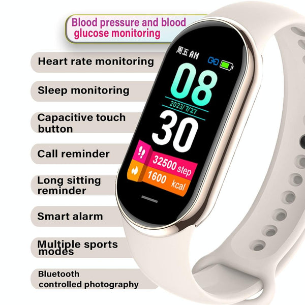 Waterproof Smart Watch With Heart Bp Oxygen And Sugar Monitoring Ip68 Red Smart Watches