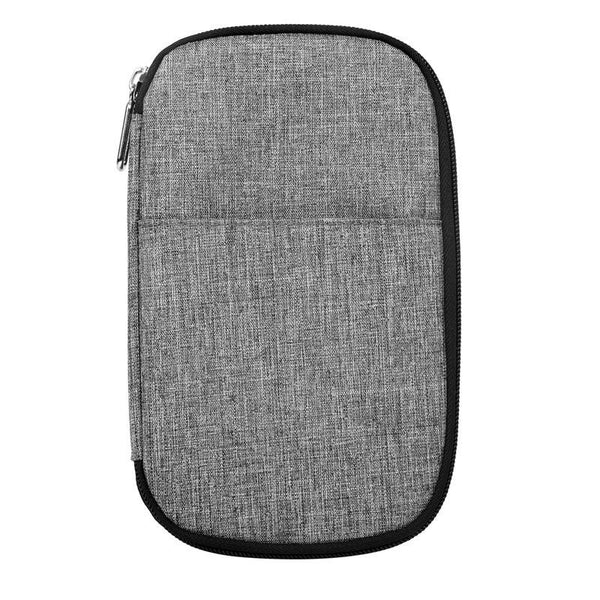 Multi Function Travel Storage Bag For Passports Gray White Travel Wallets