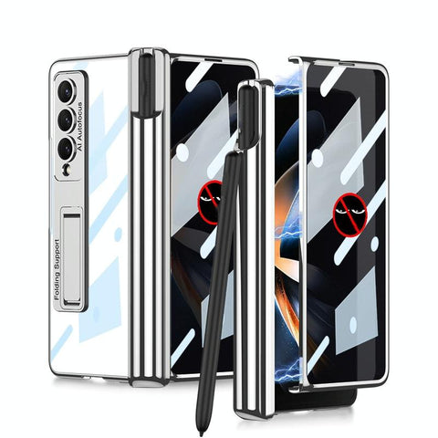 For Samsung Galaxy Z Fold4 5G Magnetic Privacy Case Foldable Silver Cases Covers & Skins
