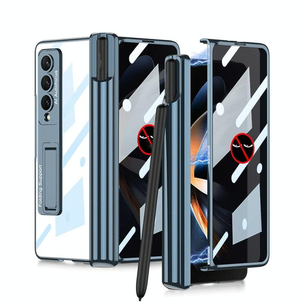 For Samsung Galaxy Z Fold4 5G Magnetic Privacy Case Foldable Silver Cases Covers & Skins