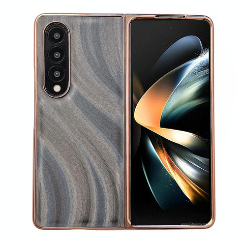 For Samsung Galaxy Z Fold4 5G Nano Electroplating Case Silver Bead Grey Cases Covers & Skins