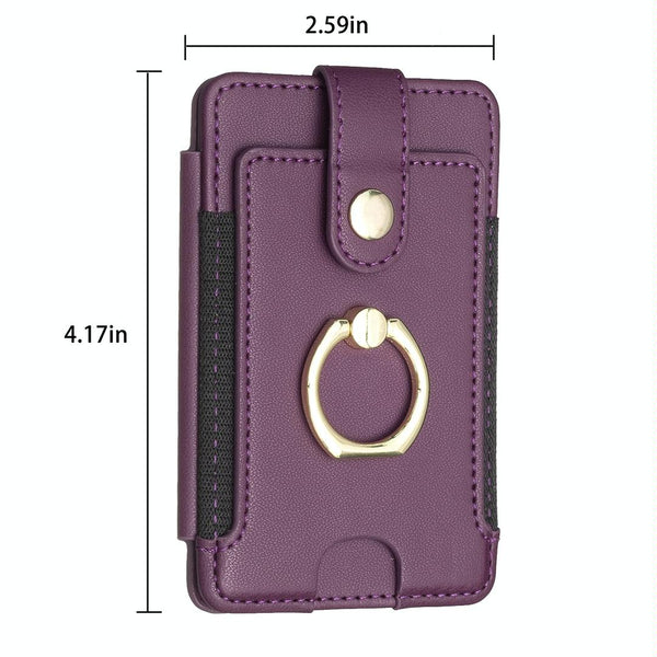 Metal Ring Card Bag Sticker For Mobile Phones Beige Cases Covers & Skins