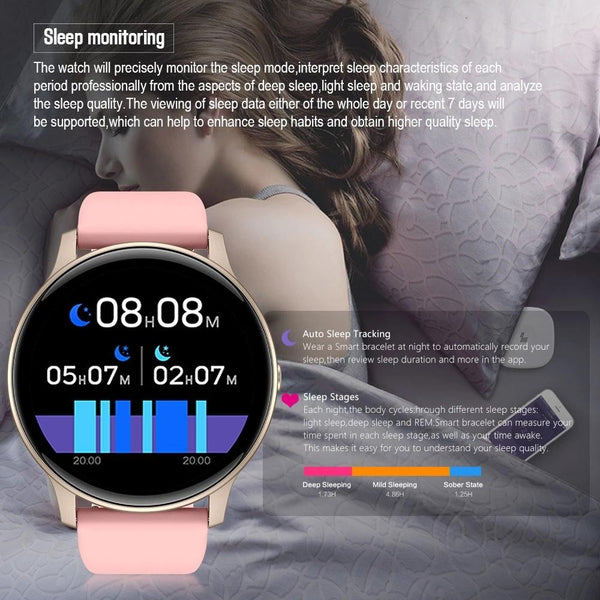 Smart Watch With Heart Rate And Blood Pressure Monitoring Pink Smart Watches