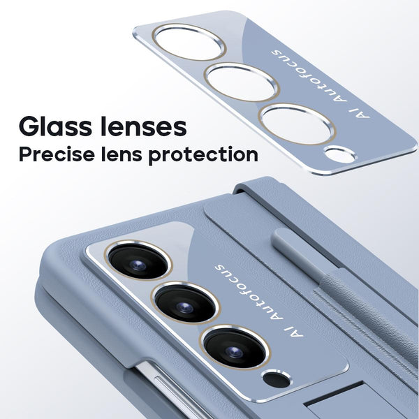 For Samsung Galaxy Z Fold4 5G Full Coverage Pc Case With Pen Blue Cases Covers & Skins