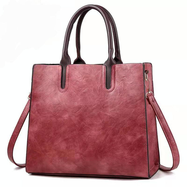 Parallel Retro Square Handbag For Commuting Vintage Style Rubber Pink Women's Bags & Handbags