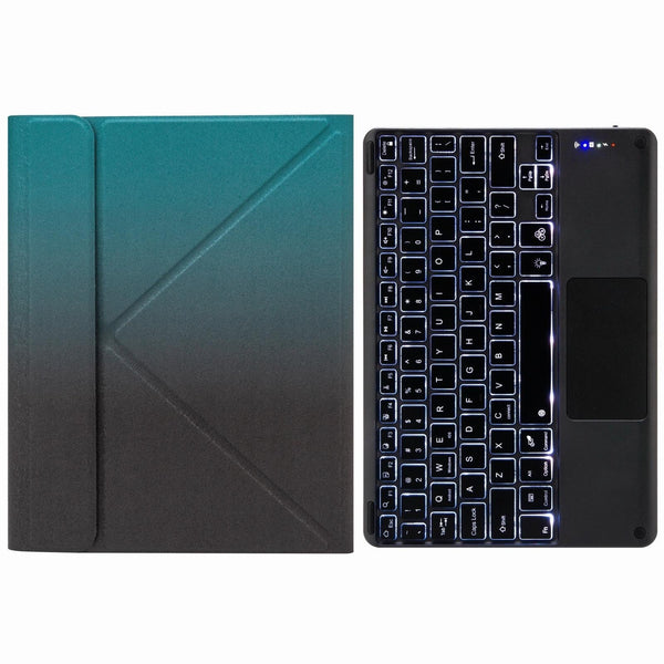 Bluetooth Keyboard Leather Case For Ipad 10.2 / Pro 10.5 Touch Backlight Three Fold Holder Black Keyboards