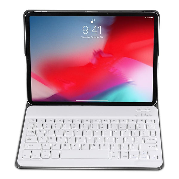 Bluetooth Keyboard & Leather Tablet Case For Ipad Pro 11 Detachable Brushed Texture Horizontal Flip Holder Dark Keyboards