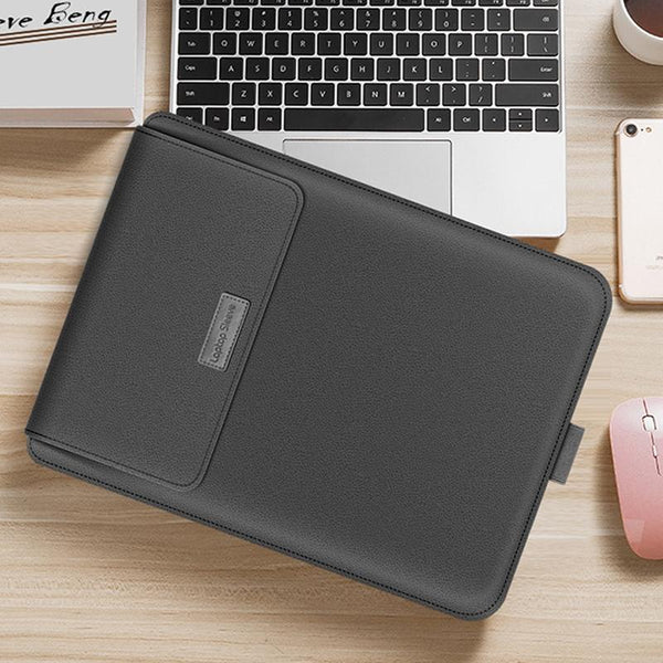 13 / 14 Inches Universal 4 In 1 Laptop Bag Set Waterproof Pu Leather Handle Stand Pen Holder Winders Mouse And Charger Bags 13 / 14 Inch Dark Blue Lap