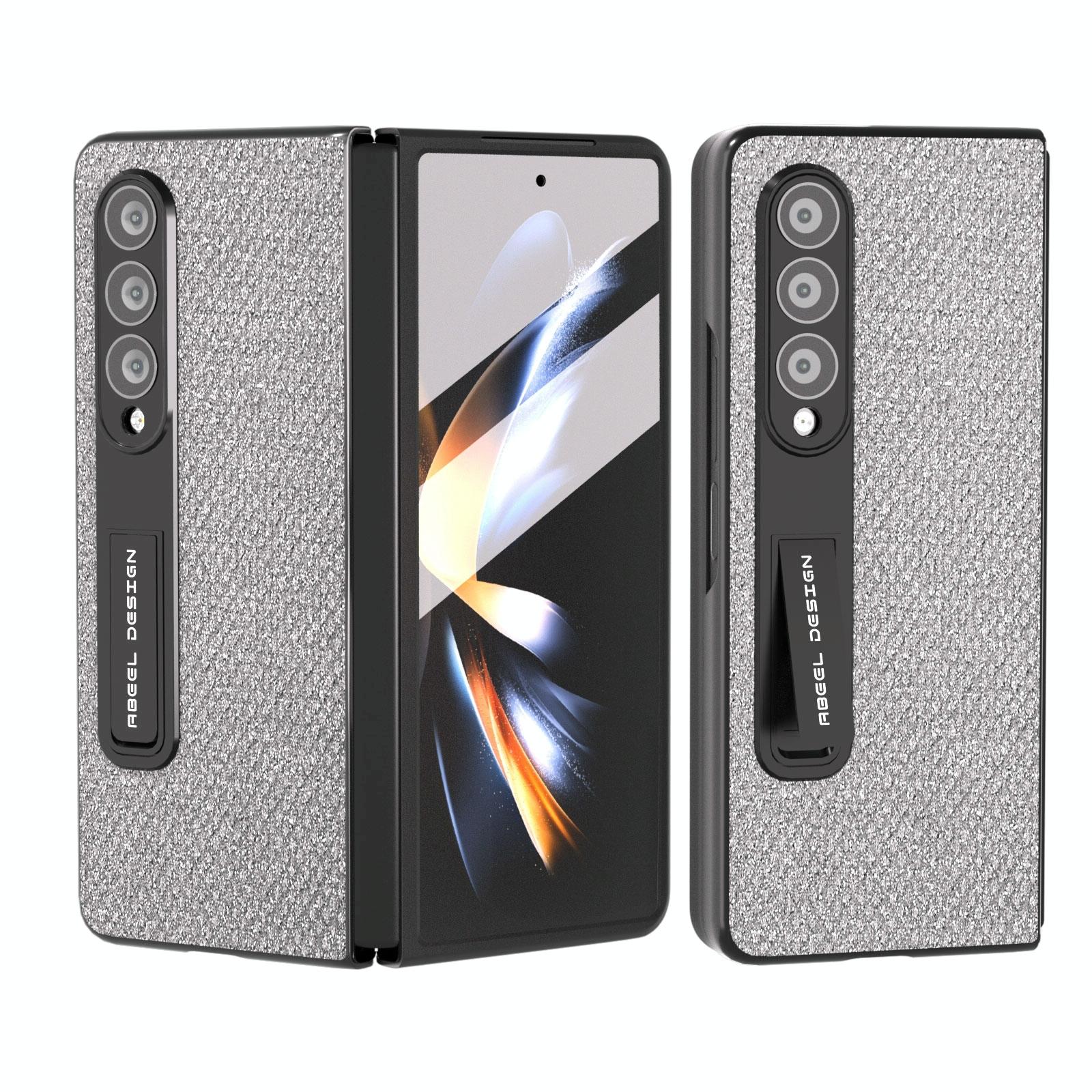For Samsung Galaxy Z Fold4 5G Diamond Edge Case With Holder Black Cases Covers & Skins