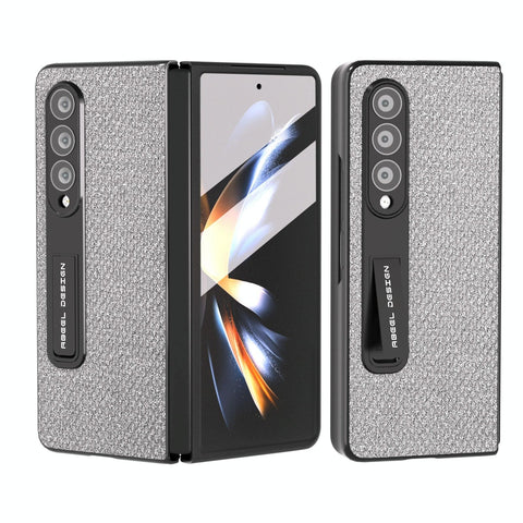 For Samsung Galaxy Z Fold4 5G Diamond Edge Case With Holder Black Cases Covers & Skins