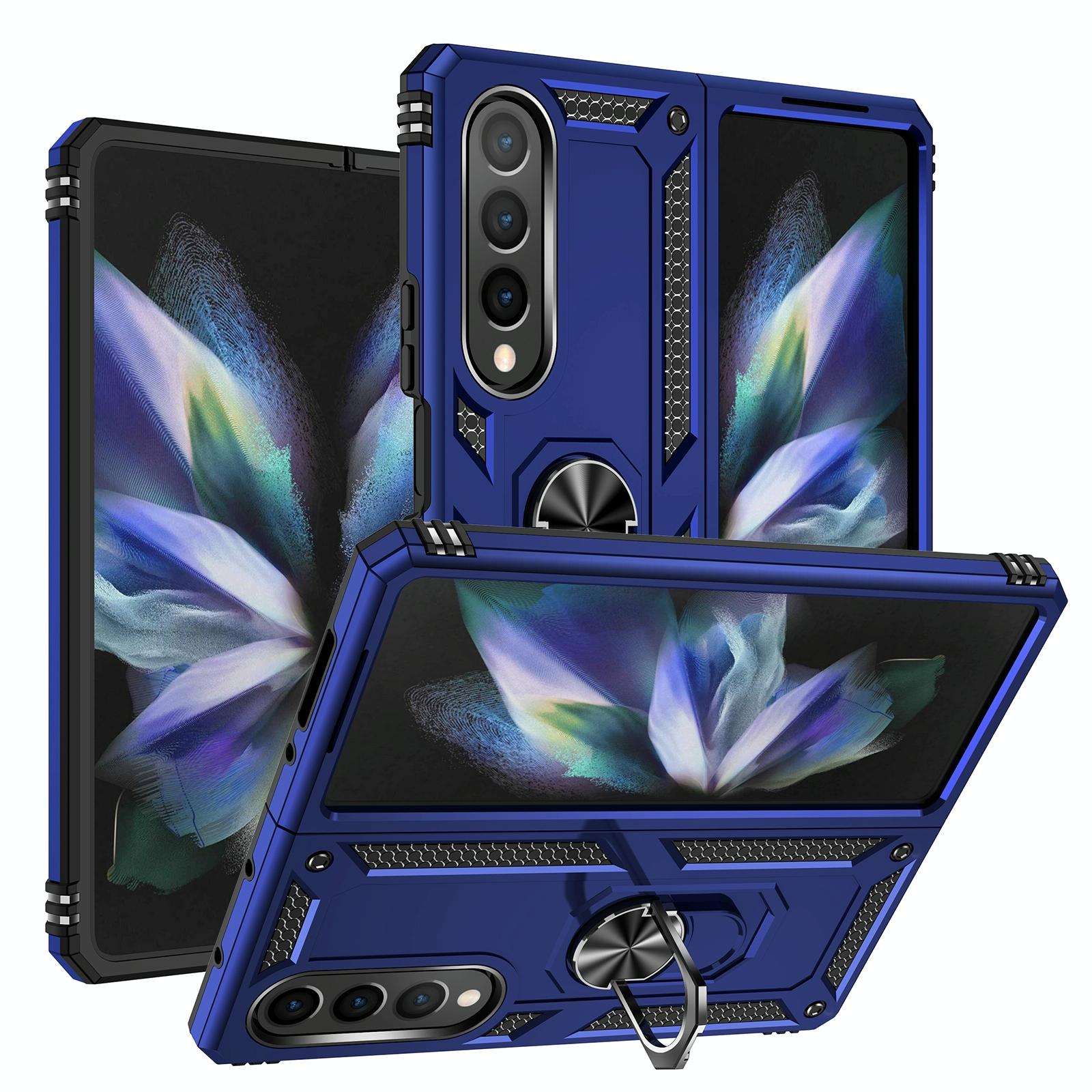 Tpu Pc Shockproof Phone Case For Samsung Galaxy Z Fold4 5G Blue Other Mobile Accessories
