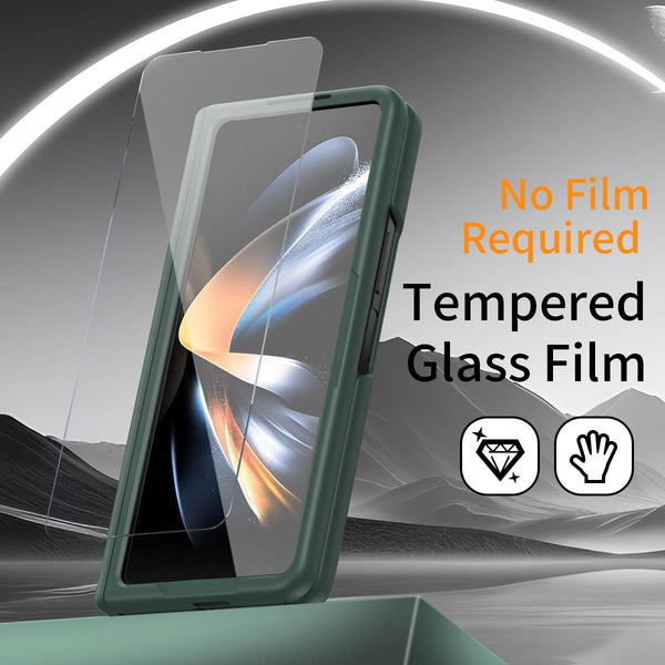 Samsung Galaxy Z Fold 4 Leather Wristband Phone Case Green Cases Covers & Skins