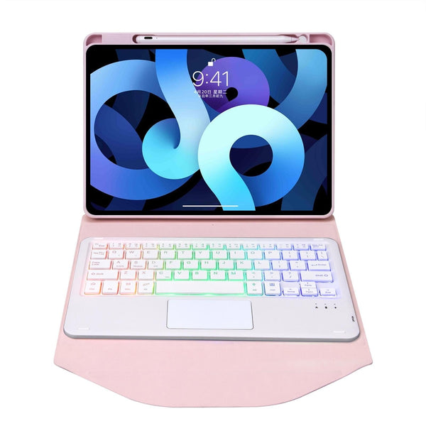 Bluetooth Keyboard Leather Case For Ipad 10.2 Touchpad Backlight Pen Slot 2021 / 2020 2019 Sky Keyboards