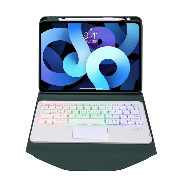 Bluetooth Keyboard Leather Case For Ipad 10.2 Touchpad Backlight Pen Slot 2021 / 2020 2019 Sky Keyboards