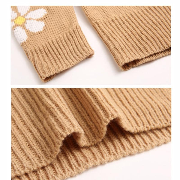 Autumn And Winter Female Knitted Cardigan College Style Sweater Jacket Camel Xl Jumpers & Cardigans