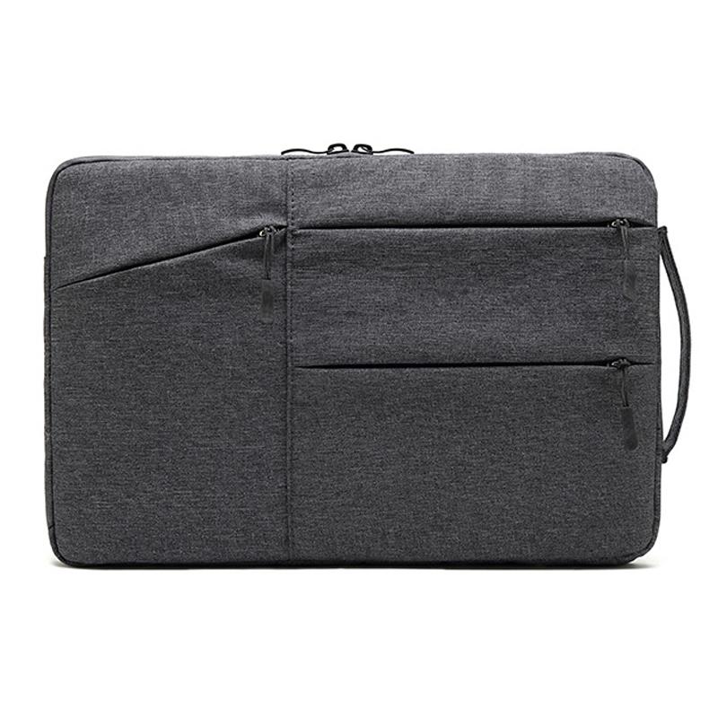 14 Inches 14 Inch Business Laptop Liner Bag With Zipper Closure Polyester Material Dark Gray Laptop Cases & Bags