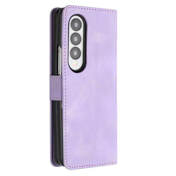 For Samsung Galaxy Z Fold4 5G Leather Phone Case With Heart Pattern Black Cases Covers & Skins