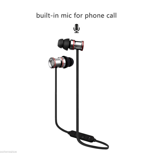 Waterproof Magnetic Sport With Mic Wireless Bluetooth V4.1 Ip7g9654d Earbuds