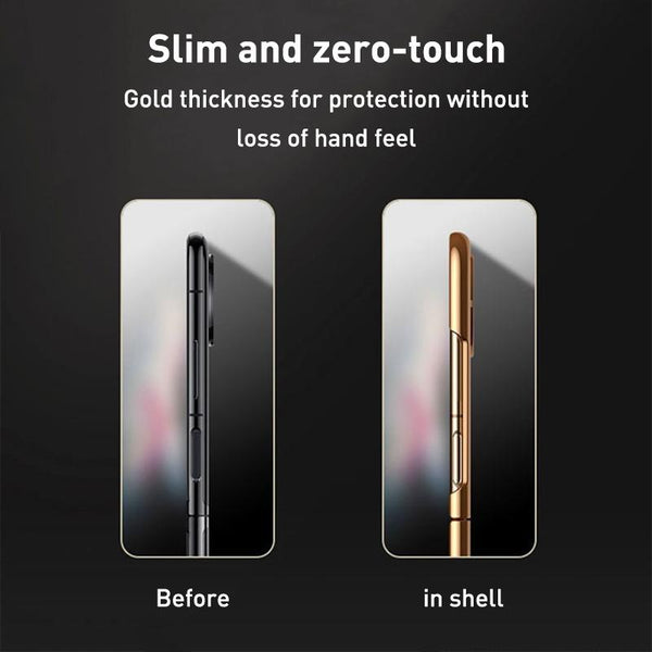 For Samsung Galaxy Z Fold4 5G Foldable Lambskin Phone Case Electroplated Grey Other Mobile Accessories