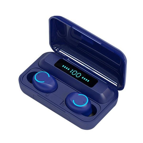 Wireless Noise Cancelling With Charging Case Dark Blue Earbuds