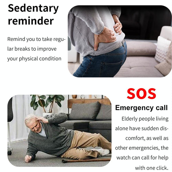 1.91 Inch Ips Screen Ip67 Waterproof Silicone Band Smart Watch Support Body Temperature Monitoring / Ecg Dark Blue Smart Watches