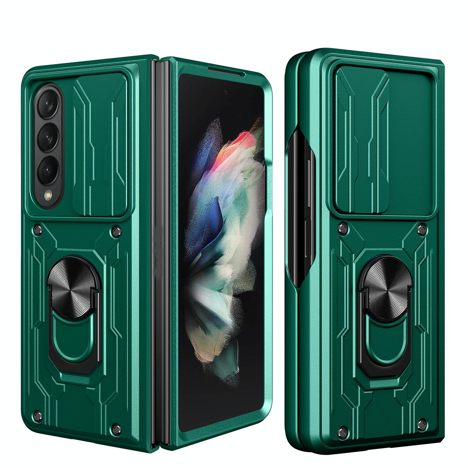 For Samsung Galaxy Z Fold4 5G Protective Sliding Camshield Phone Case Dark Green Cases Covers & Skins