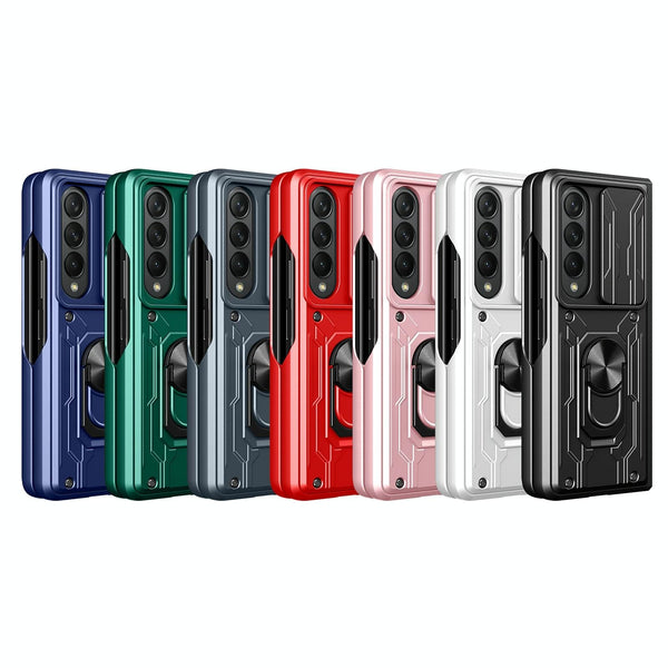 For Samsung Galaxy Z Fold4 5G Protective Sliding Camshield Phone Case Dark Green Cases Covers & Skins