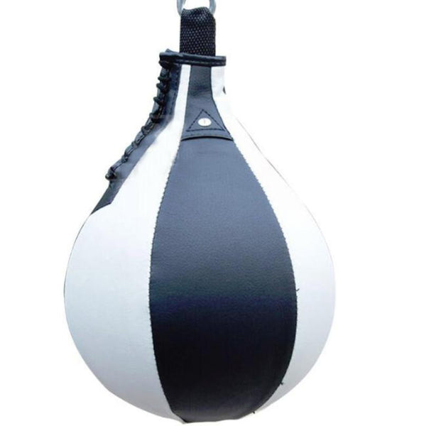 Adult Hanging Speed Ball For Boxing Fitness Free Punching Bag Pear Shape Black & White Punching Bags