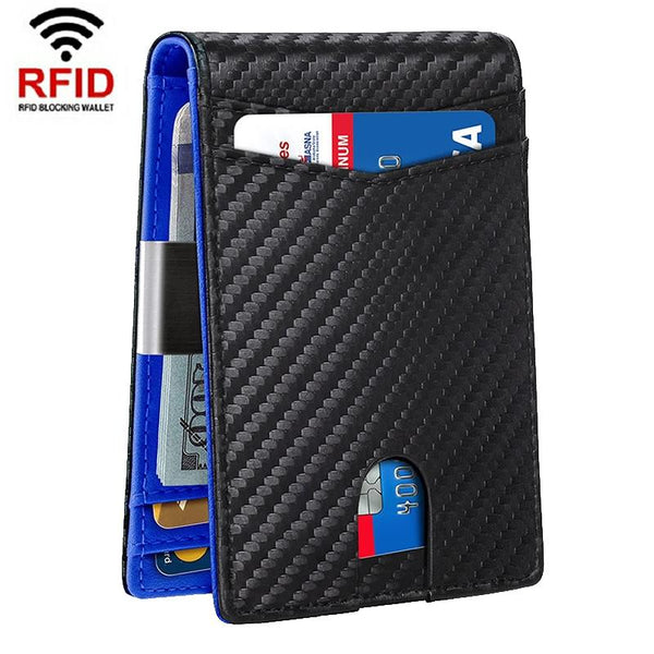 Rfid Protected Leather Credit Card Wallet Secure & Stylish Black Wallets
